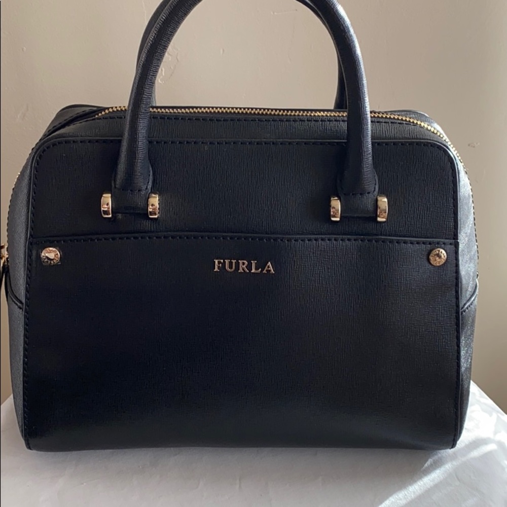Furla black handbag/satchel
